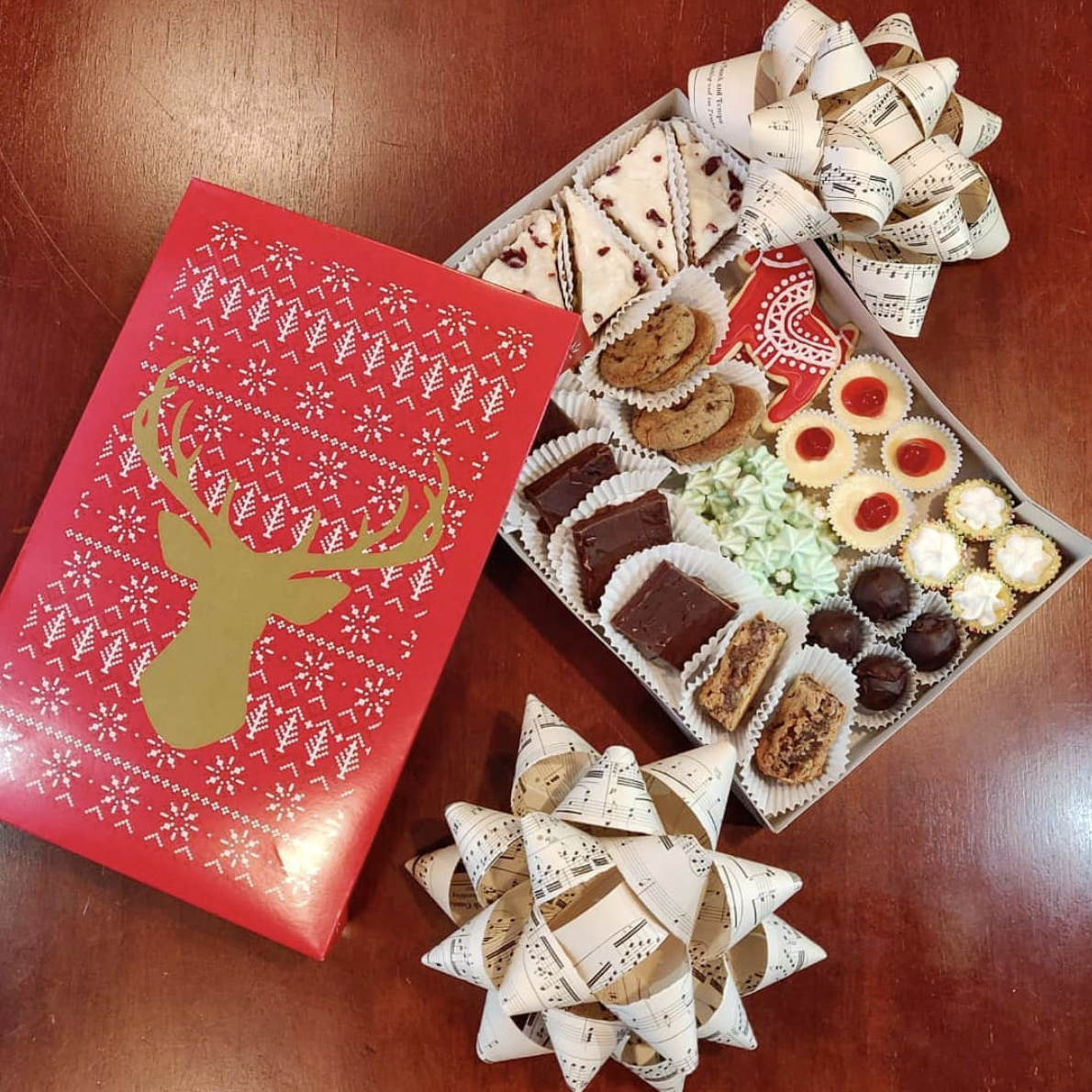 a box of assorted sweets available during the holidays
