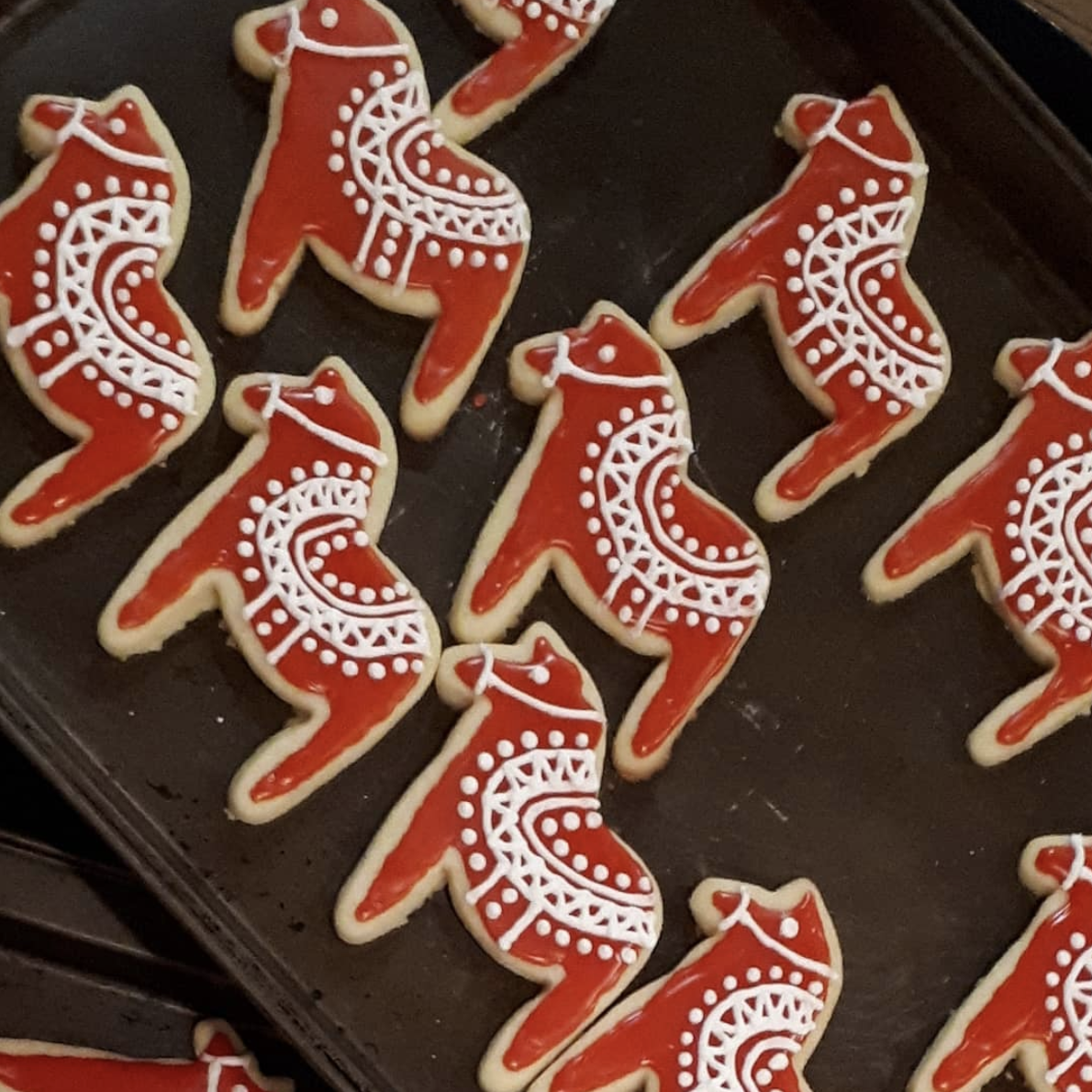 Dala horse cookies